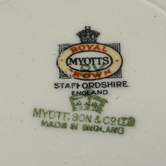 Vintage Myott Son & Company Royalty Pattern Bowls Set of 5 - Picture 13 of 14